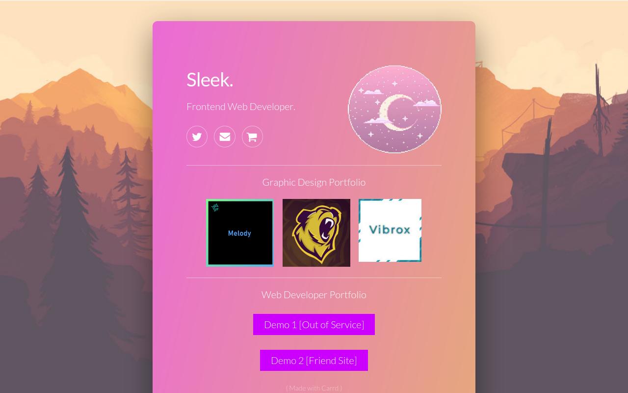 Carrd profile picture for @sleek
